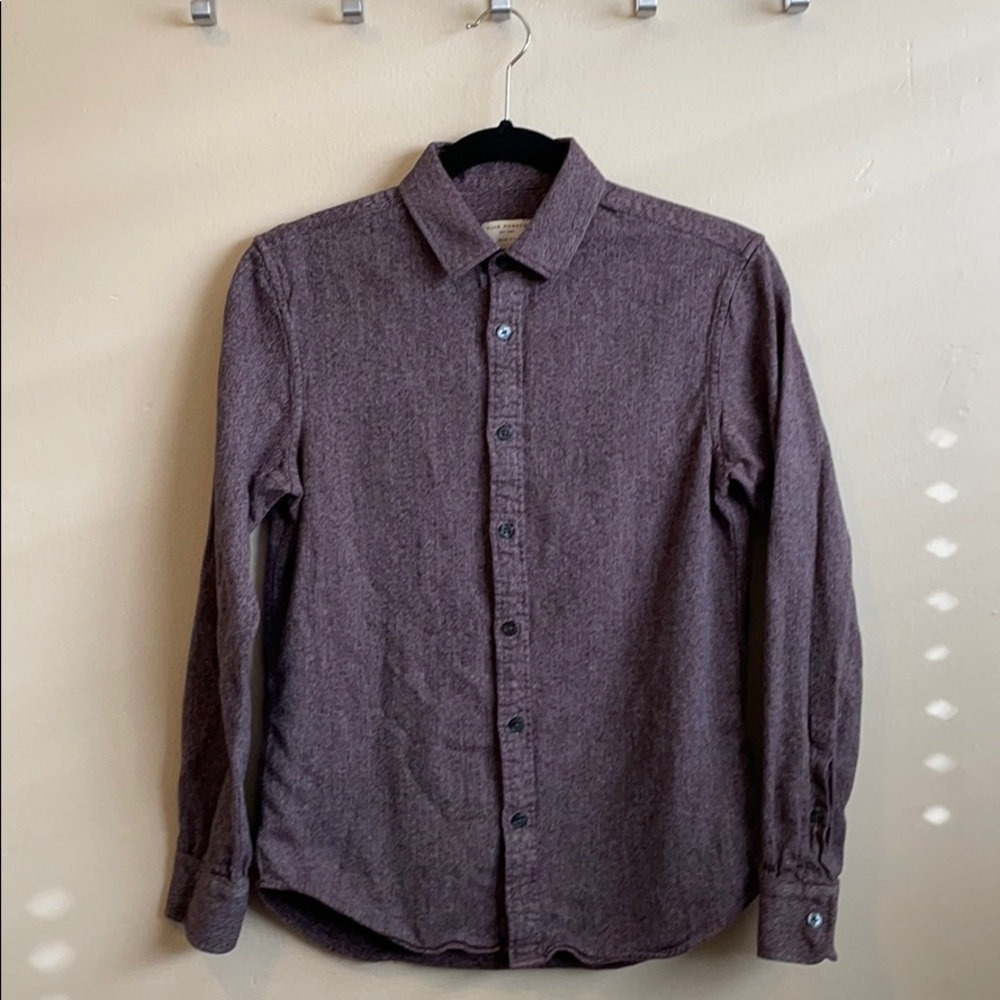 Club Monaco slim fit marled button down shirt